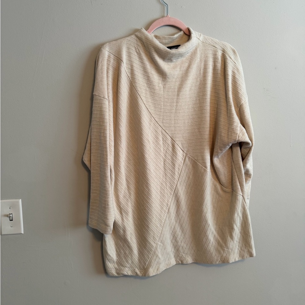 I.N. Studio Cream Knit Top So soft I would almost call it a light sweater
